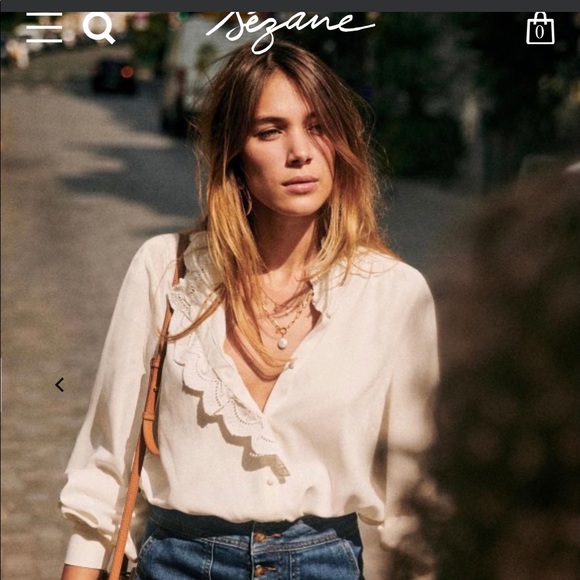 Sezane Tops - Sezane White Shirts
